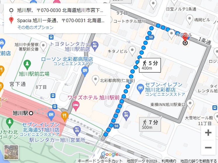 メンズエミナル旭川院アクセス